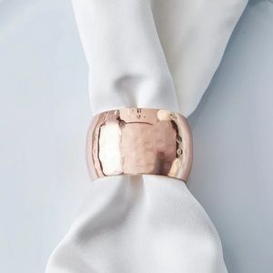 Rose Gold Napkin Rings Set of 8